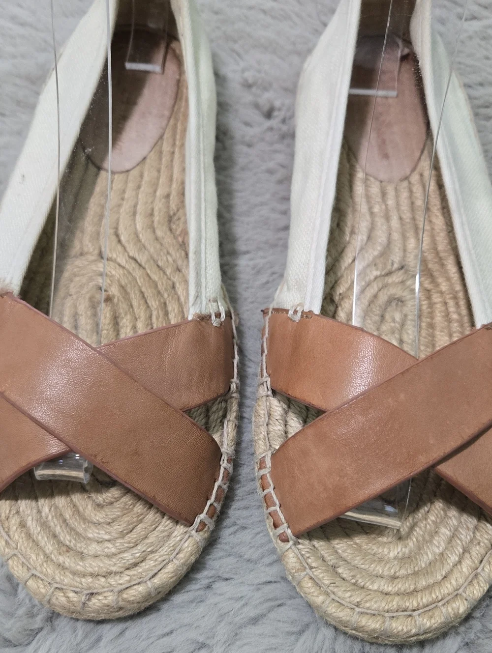 Tommy Bahama Veranda espadrille flats real leather size 8